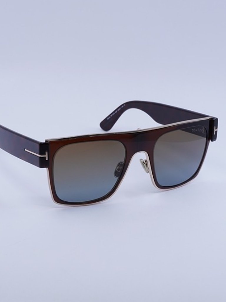 Tom Ford Edwin Ft1073 48f Sunglasses Brown / Havana Square Frame, Brown Lenses